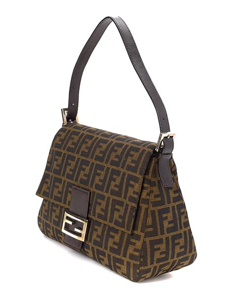 vintage fendi zucca shoulder bag|fendi zucca canvas shoulder bag.